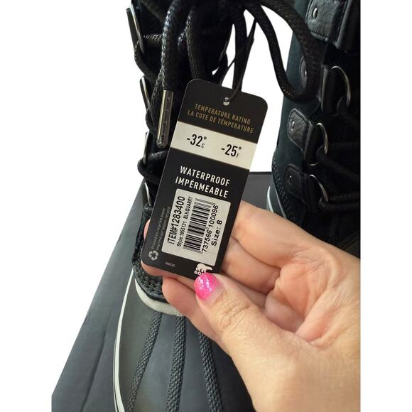 NWT Sorel Women's Black/Quarry Joan of Arctic Boot Size 8 - Picture 9 of 12